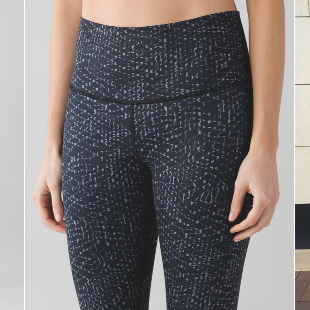 Lululemon True Self Crop II - Black and White Pattern - Picture 4 of 14